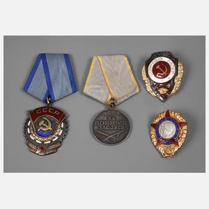 Konvolut russische Auszeichnungen