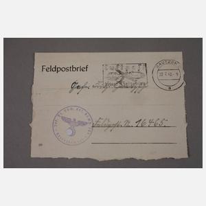 Konvolut Feldpost 2. Weltkrieg