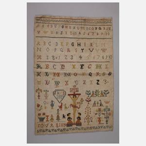 Stickmustertuch Biedermeier