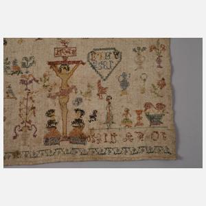 Stickmustertuch Biedermeier