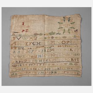 Stickmustertuch Biedermeier