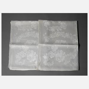 Paar Tafeltücher Rosendekor