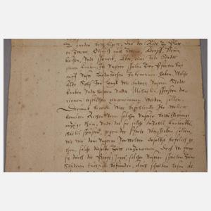 Brief des Kurfürsten Augustus von Sachsen