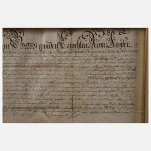 Kaiserlicher Brief mit Unterschrift von Prinz Eugen