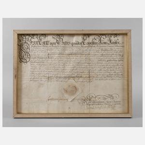 Kaiserlicher Brief mit Unterschrift von Prinz Eugen