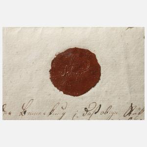 Urkunde im Biedermeierrahmen