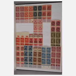 Sammlung Briefmarken Inflation