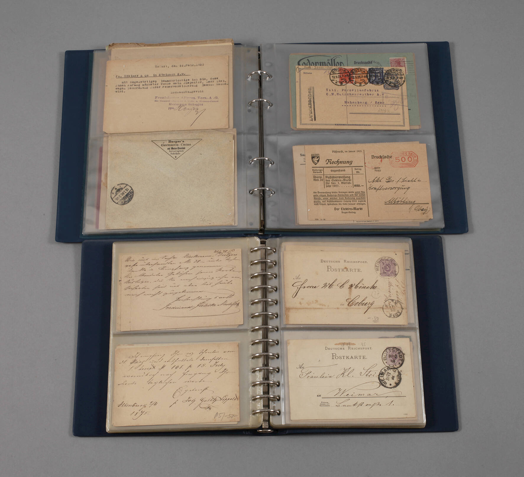 Zwei Alben alte Belege