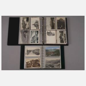 Zwei Ansichtskartenalben Europa