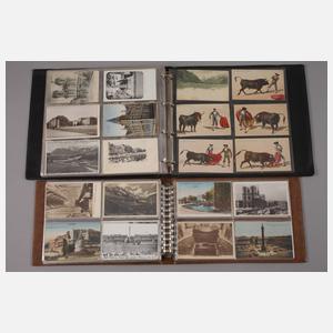 Zwei Ansichtskartenalben Europa