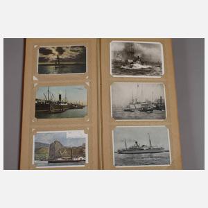 Postkartenalbum Schiffe, Eisen- und Schwebebahn