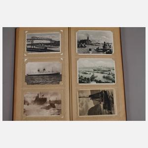 Postkartenalbum Schiffe, Eisen- und Schwebebahn