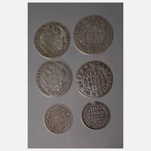 Konvolut Silbermünzen