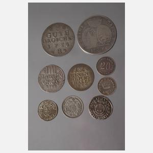 Konvolut Silbermünzen