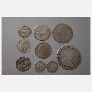 Konvolut Silbermünzen