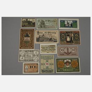 Umfangreiche Sammlung Notgeldscheine