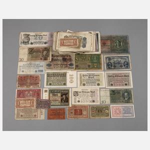 Konvolut Geldscheine