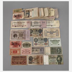 Konvolut Geldscheine