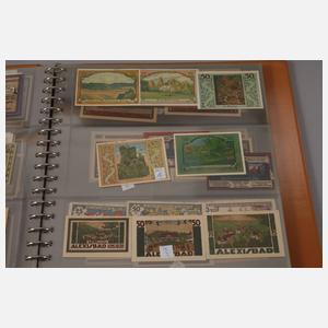 Vier Alben Notgeldscheine