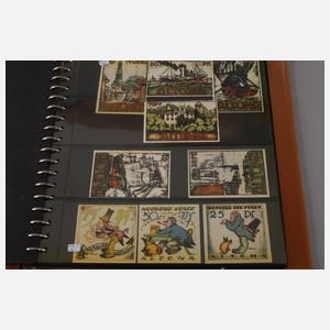 Vier Alben Notgeldscheine