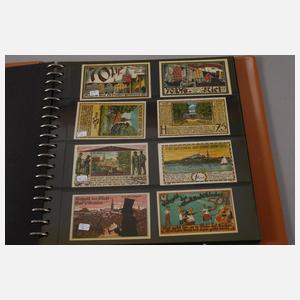 Vier Alben Notgeldscheine