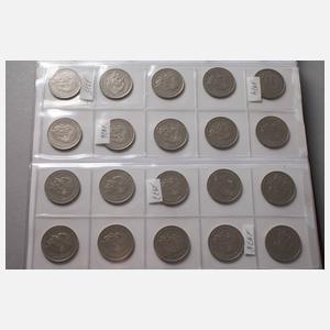 Album mit 2 Mark Kursmünzen BRD