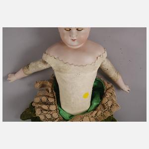 Große französische Porzellankopfpuppe