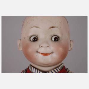 Porzellankopfpuppe als Googly