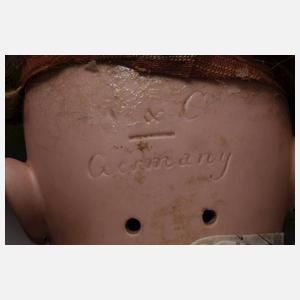 Franz Schmidt & Co. große Porzellankopfpuppe