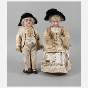 Simon & Halbig Paar Porzellankopfpuppen