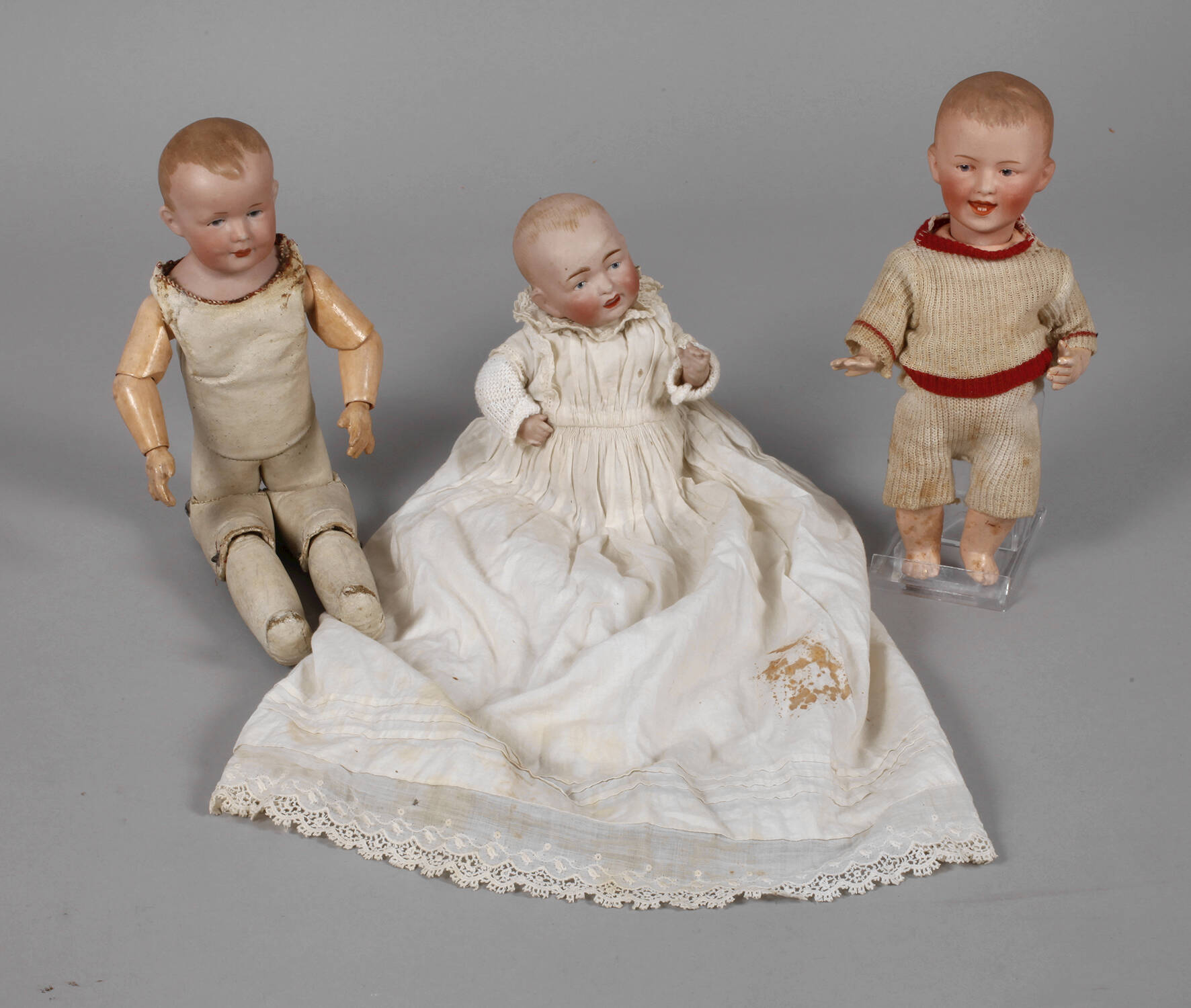 Drei kleine Charakterpuppen