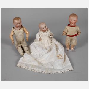 Drei kleine Charakterpuppen