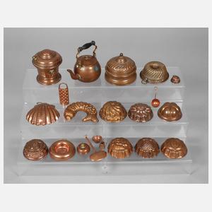 Großes Konvolut Kupfergeschirr