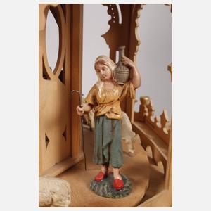 Große Weihnachtspyramide mit Besatz