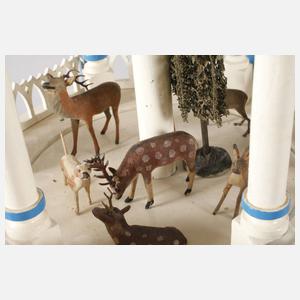 Große Weihnachtspyramide mit Besatz