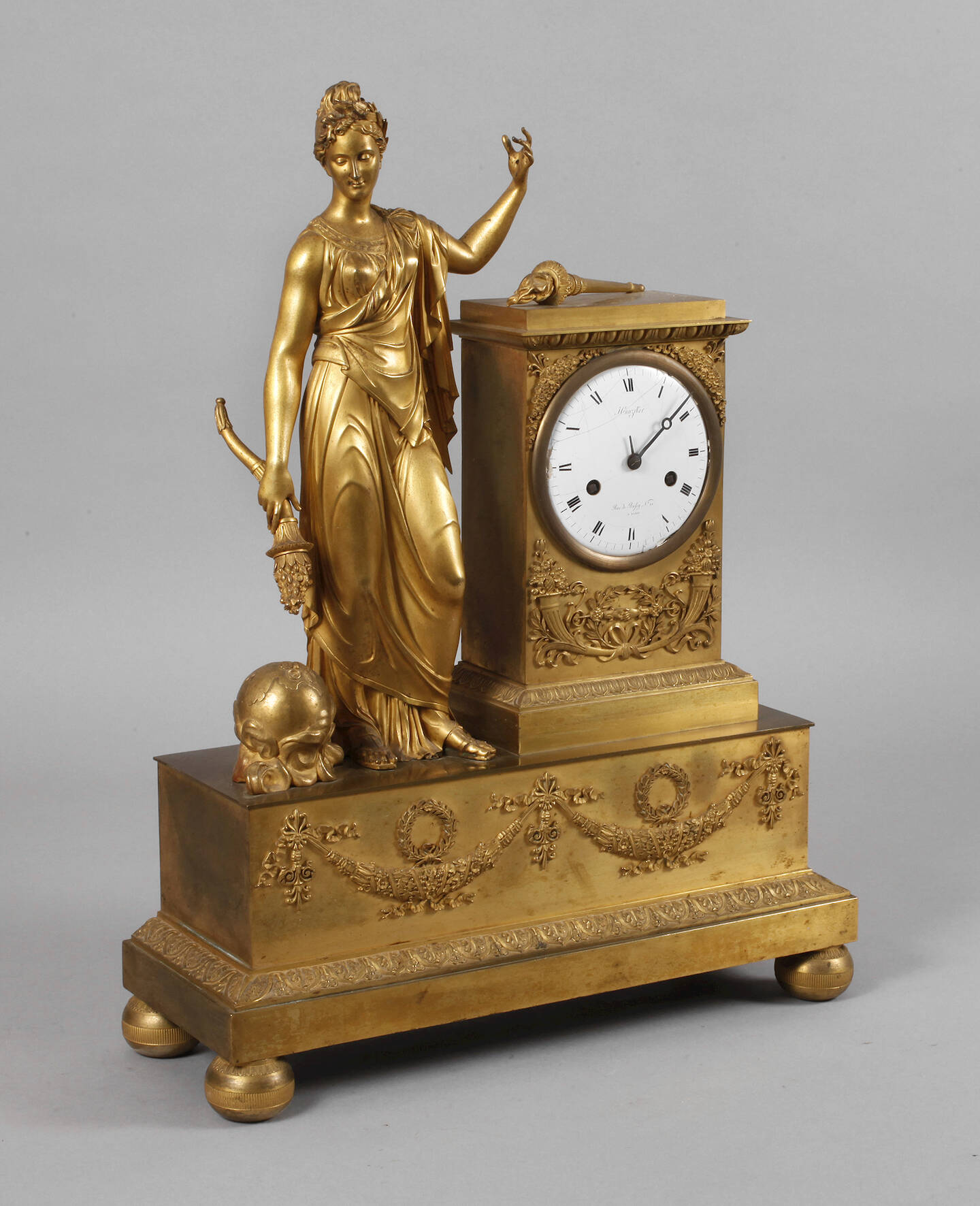 Empire Bronzependule Hunziker Paris