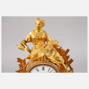 Kaminuhr mit Glassturz