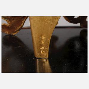 Kaminuhr mit Glassturz