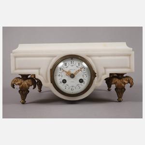 Uhr als Postament für eine Bronze