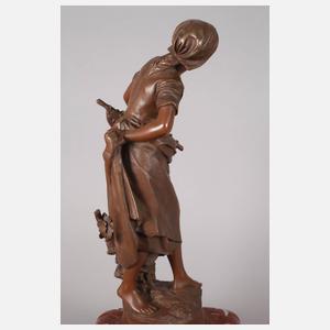 Bronzependule "La Grapilleuse"