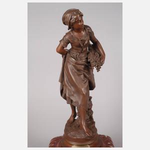 Bronzependule "La Grapilleuse"