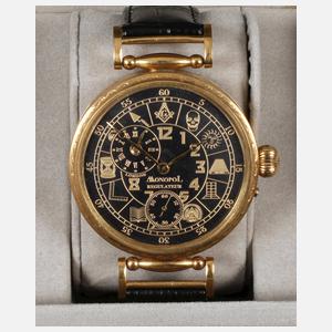 Armbanduhr Monopol mit Freimaurerzeichen