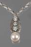 Collier mit Brillanten und Perle