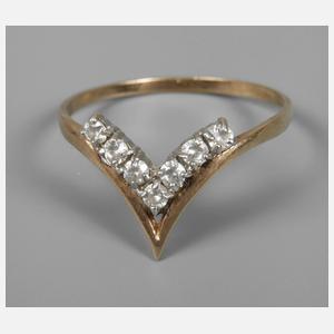 Damenring mit Steinbesatz