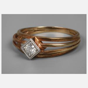 Herrenring mit Diamant