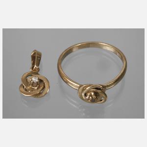 Schmuckset mit Diamanten