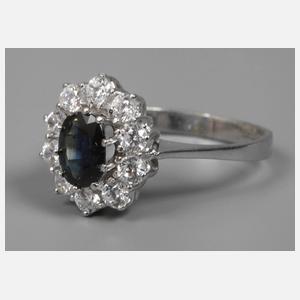 Damenring mit Saphir