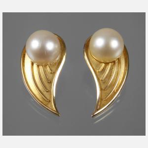 Paar Ohrclips mit Perlen