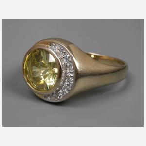 Damenring mit Lemoncitrin