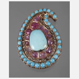 Prächtige Brosche mit Steinbesatz